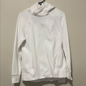 Lululemon White Cowl Neck Sweatshirt Pullover size 8